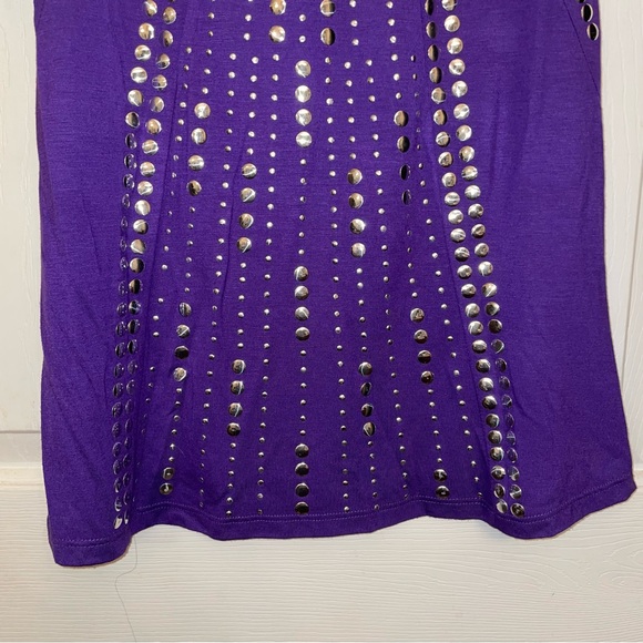 Cache Purple Studded Long Tank Top - Picture 5 of 6